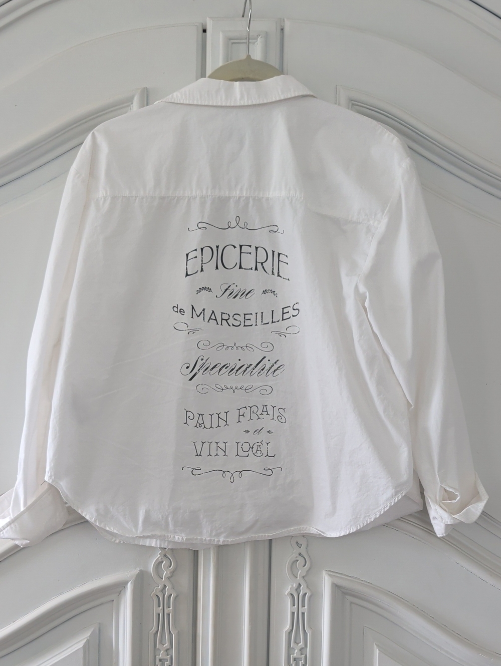 Maeve White Shirt with Epicerie Back Print